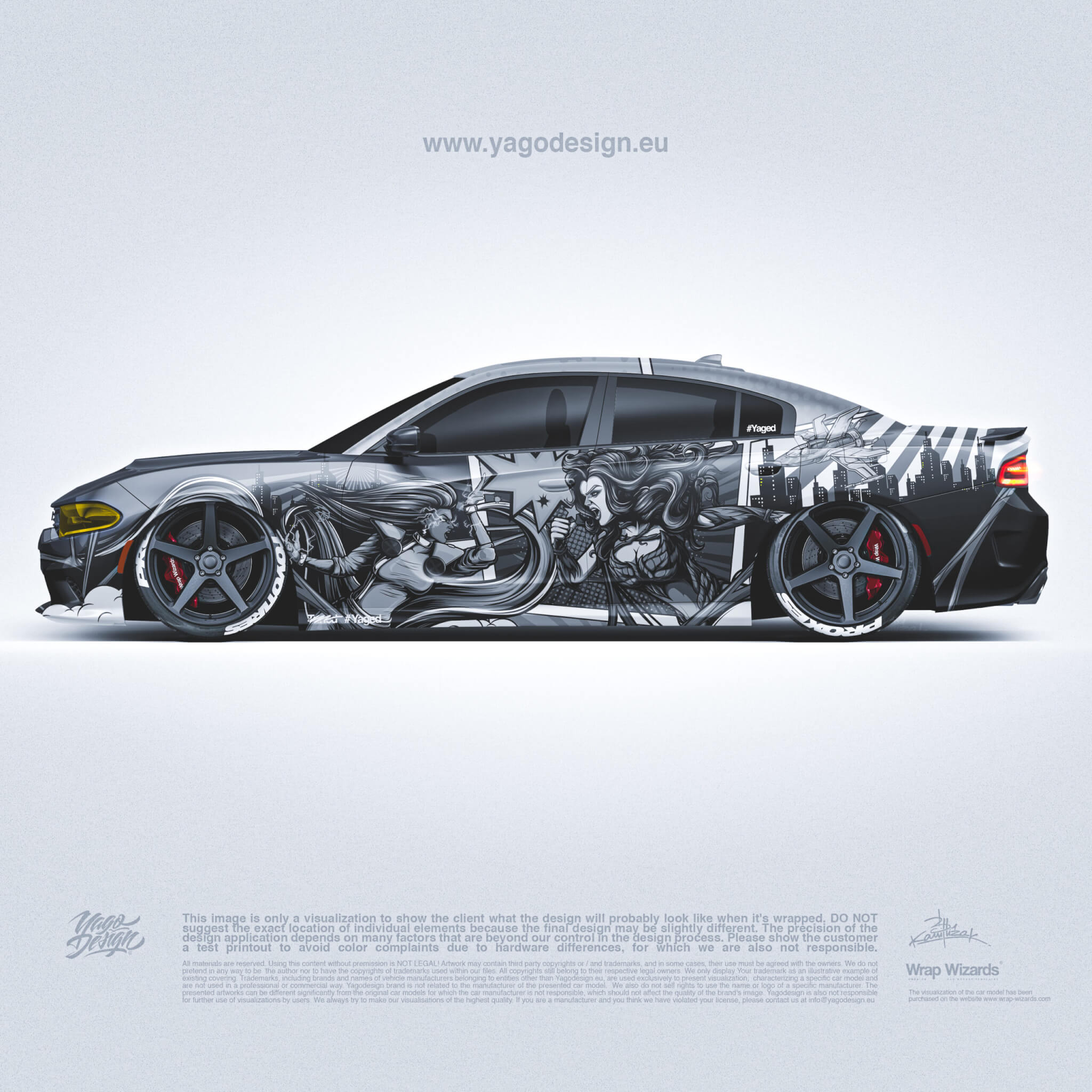 DODGE CHARGER HELLCAT Marvel vs DC by Yagodesign