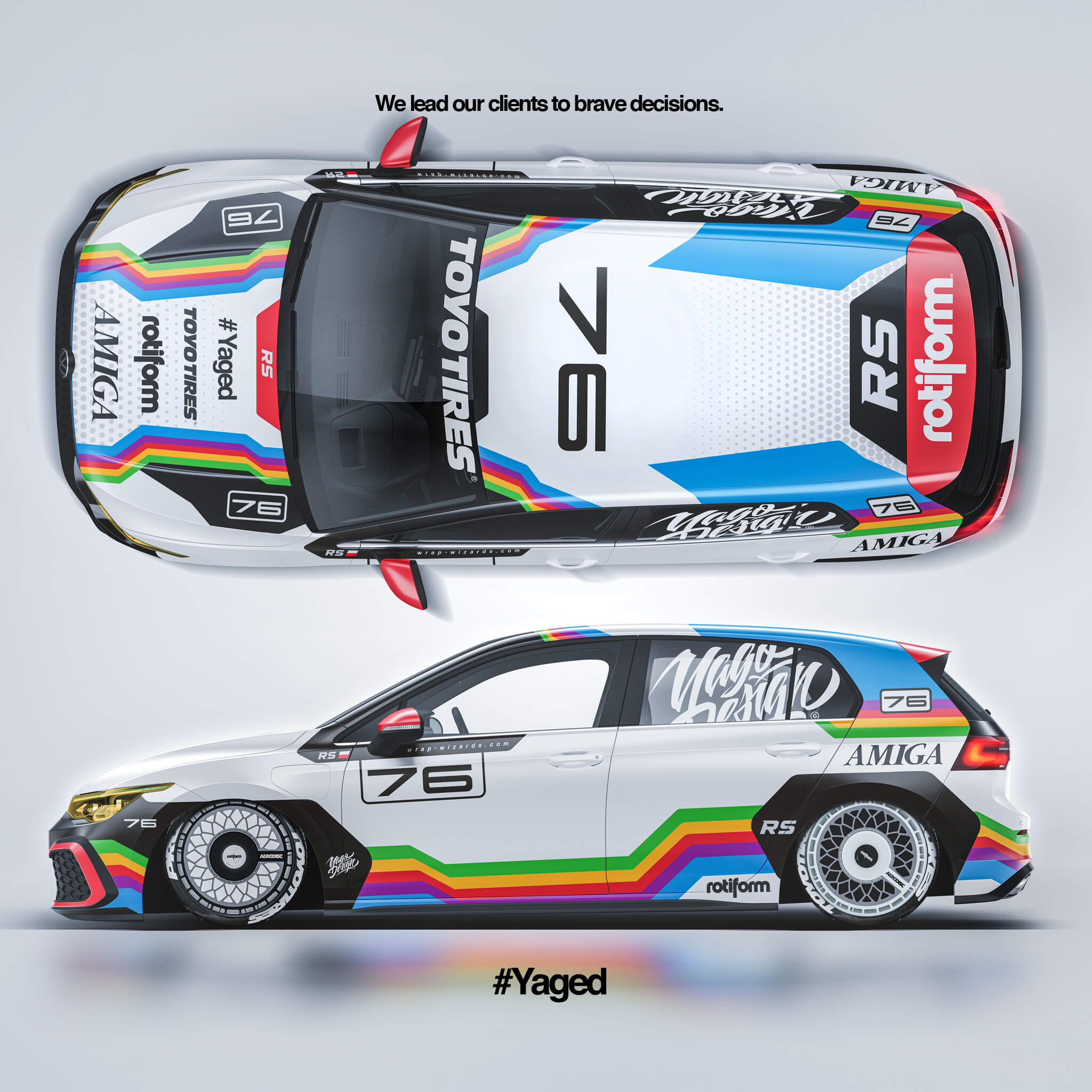 VOLKSWAGEN GOLF AMIGA SIDE AND TOP BY YAGODESIGN 2048PX
