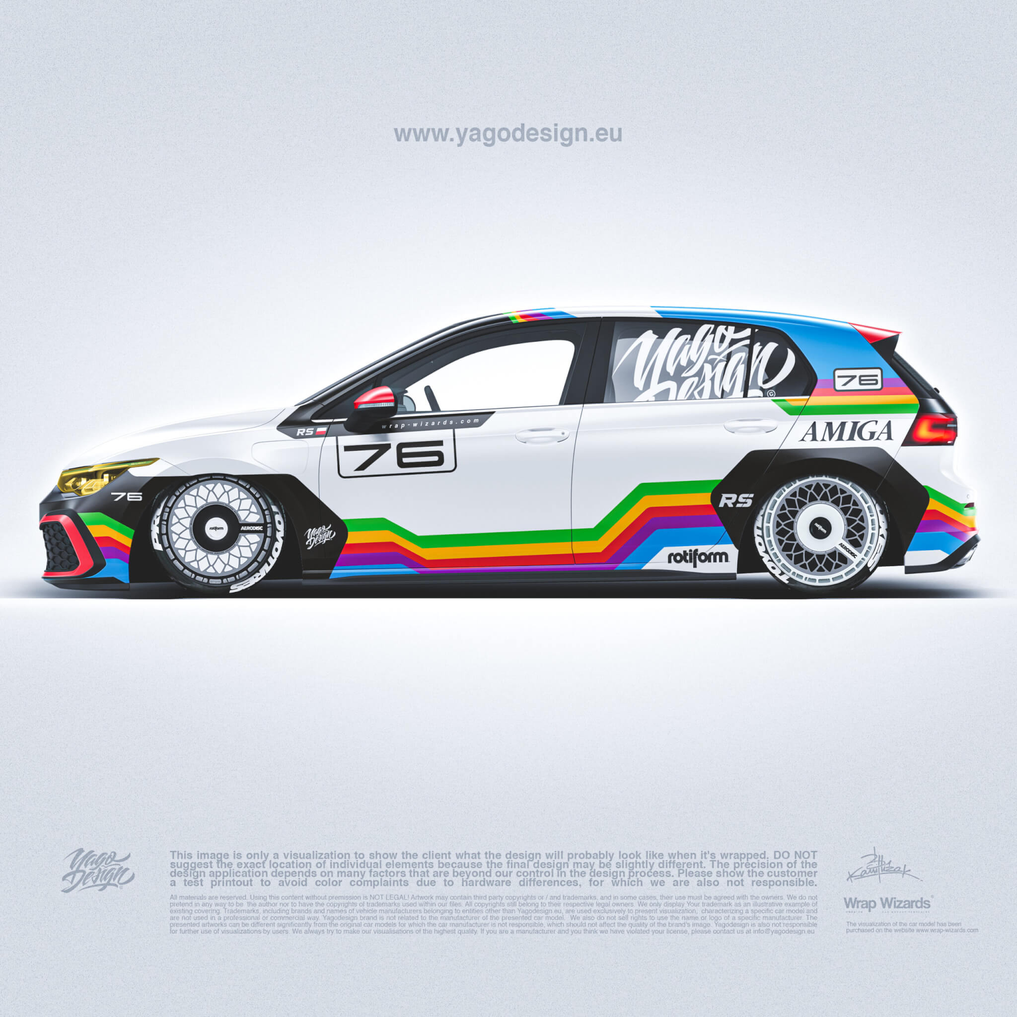 VOLKSWAGEN GOLF AMIGA SIDE AND TOP BY YAGODESIGN hero image